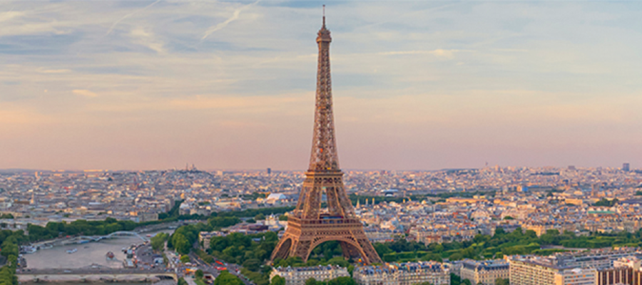 The skyline showing Eiffel Tower, Paris