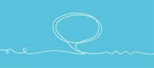 Cyan speech bubble