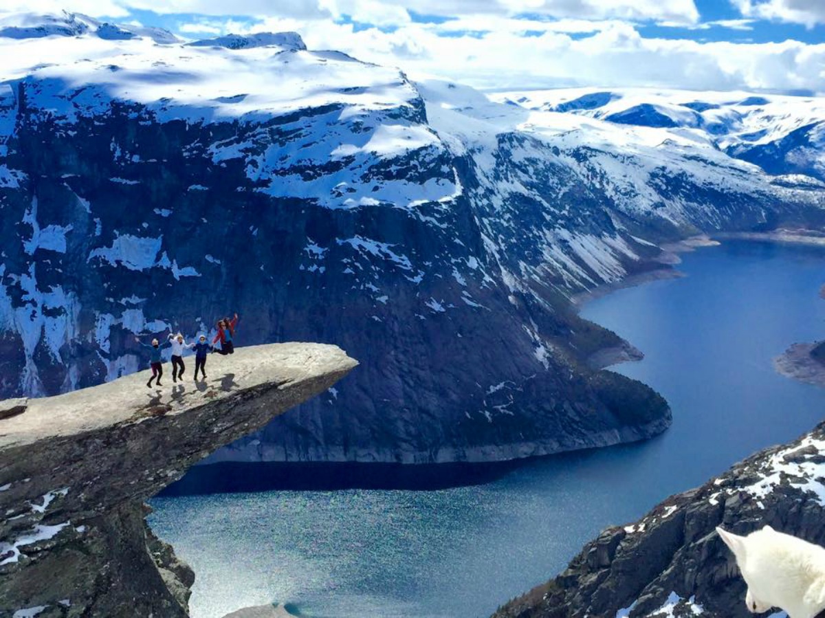 photo of mountains and river