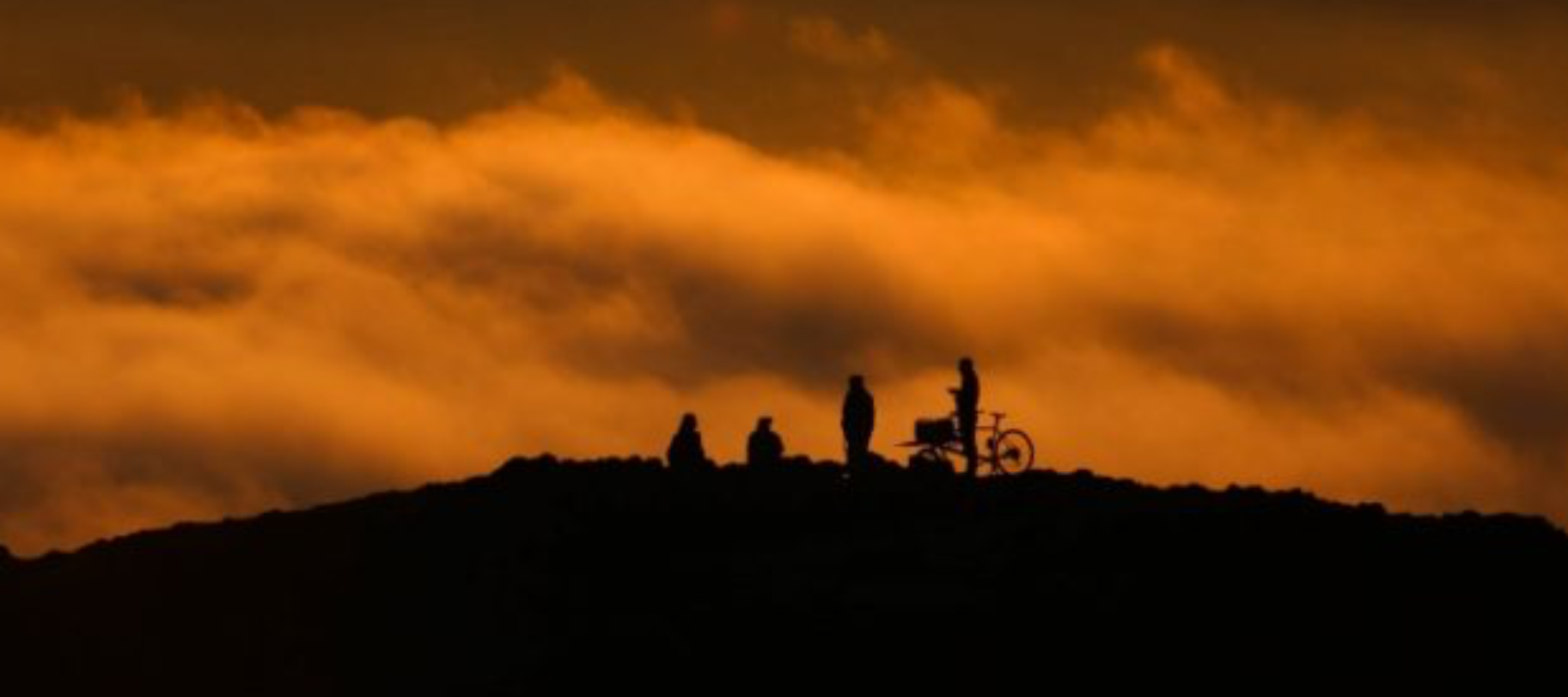 Sunset over the hills 