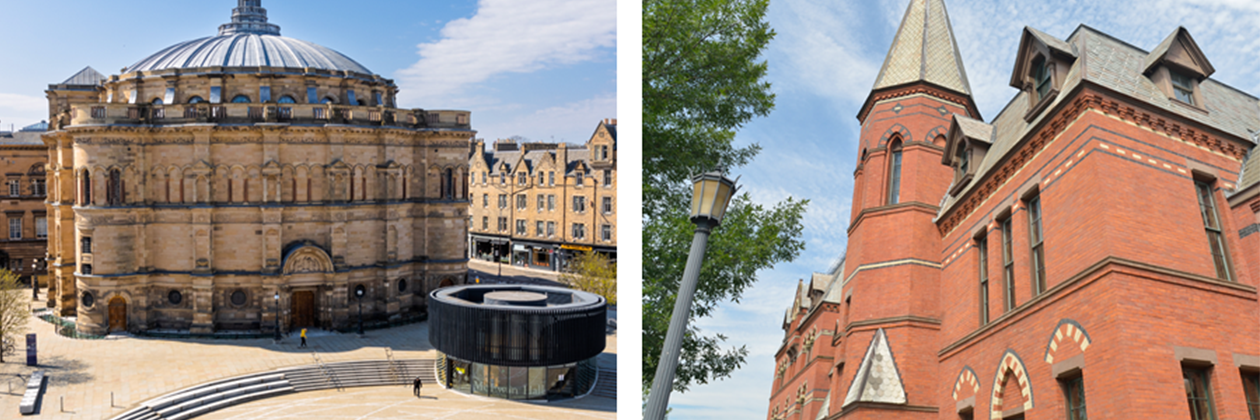 McEwen Hall and Cornell University side by side