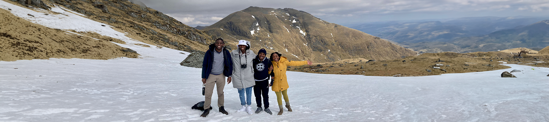 Scholars Network students in the Scottish mountains